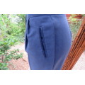 High waisted airforce blue pants by 'Princess' in size 38/14. Pleated front. Slitted front pockets.