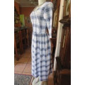 High quality dress by 'Paris Sport Club' size 32/8. Navy, light blue and white check pattern.