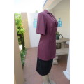 Smart long tailored mulberry colour short sleeve summer jacket size 34/10. In 100% polyester.