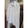 White long sleeve dress shirt for 8 to 9 year old boy by `Dimitri` In polycotton Pocket on front