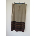 Stunning 2 layer ankle length skirt by 'Anna Pia' in size 48/24. Choc brown underlayer.