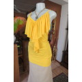 Seriously sexy long buttercup yellow top size 32/8. In polyester/rayon with some stretch.As new