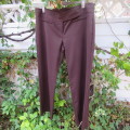 Smart pants in a very dark brown with wide straight legs  size 42/18 by INSYNC. Front dummy pockets