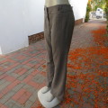 Winter's dress pants in beige and brown stripe design with mottled effect. By WOOLWORTHS size 38/14