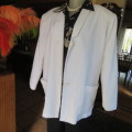 High quality BOND TAYLOR long sleeve white cotton/linen blend lined jacket size 42/18. New condition