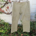 Durable Fashion pants in khaki by `Oceanone` in size 36. In 100% heavy cotton. New condition.