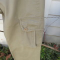 Durable Fashion pants in khaki by `Oceanone` in size 36. In 100% heavy cotton. New condition.