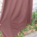 Choc brown A-Line paneled skirt in size 42/18. In 100% wash and wear stretch polyester. As new