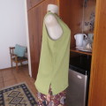 Silky shiny avo green mottled cami with scooped neckline by IN CLOTHING in size 36/12. As new