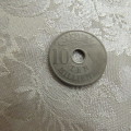 Egypt 10 milliemes coin 1917. Still in good condition.