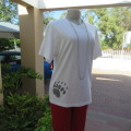 White short sleeve T-shirt. Logo of Extreme Mountain Bike Challenge. Size 36/12. By HANES. As new.