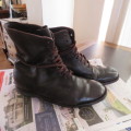 Pair of SADF brown genuine leather boots. Size 13 by DWS 1992. Army size 315 M. Good condition.