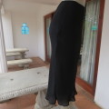 Sleek fully lined black sheer polyester maxi skirt Size 32-8 By `Massumi` New condition