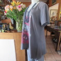 Casual grey short sleeve polycotton.top by `Image` in size 46/22. Used but fine for everyday wear.