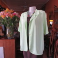 Lime green soft and silky button down top. Rounded fronts Size 42-44 by `Fashion Bug`  New condition