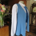 Tailored cobalt blue waistcoat style open top. Sleeveless with V-neck. Size 36/12. AS new.