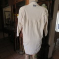 Striking long open jacket in natural textured cotton. By `Laid Back`. Size 34 to 38. New condition.