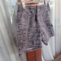Boy`s black/grey camo shorts in strong cottton with elasticated waist size 13 to 14 years. As new.
