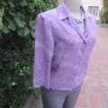 Smart KELSO top in lavender animal print. Bracelet length sleeves. Button down size 34/10. As new.