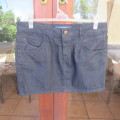 Denim mini hipster skirt in size 36/12 by SUBLEVEL DENIM. In polycotton fabric. As new.