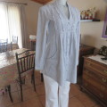 Extra long size 30/6 100% cotton top in empire style. Vertical tiny frills on top by LEGIT. As new.