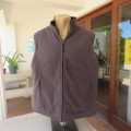 Reverseble Men`s waistcoat size XL....123cm chest.Grey brushed polyester/ black nylon.Zip-up front
