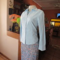 High quality long sleeve light blue used shirt by ZINC from London. Size 34/10. In stretch cotton.