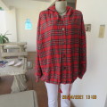 Tartan check long sleeve hooded jacket in red,blue,yellow and white. By ANLEO. Size 48 to 50