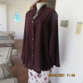 Stunning red wine colour long sleeve jacket with floral embroidery by QUIZ in size 48/24. As new