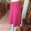 State of the art dark orchid colour A Line bubble textured polyester stretch skirt Size 30/6.As new
