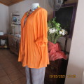 Eyecatching tangerine 100% cotton button down top with tucked decoration.By DONATELLA size 46/22