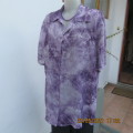 Fabulous DIANELLO size 46/22 short sleeve marble patterned purple/lilac top. Button down.As new