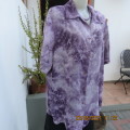 Fabulous DIANELLO size 46/22 short sleeve marble patterned purple/lilac top. Button down.As new