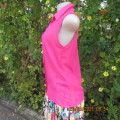 Cute hot pink sleeveless button down top with shirt collar by PINK ANGEL in size 30/6. New condition