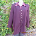 High quality ST GERMAINE long sleeve purple jacket with button down front.Collarless.Size 44/20.