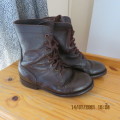Pair of SADF brown genuine leather boots size 6 by DWS issued 2002. Army size 247. Very good cond.