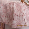Amazing off shoulder pale peach top with wide embroidered frill.Size 32/8 by OR. As new,