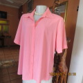 Summer fresh paw-paw colour button down top. Size 42/18. In 100% wash+wear polyester fabric. As new