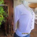 Lilac cropped button down top/cardi by ATMOSPHERE in size 32/8. In 100% stretch cotton. New cond.
