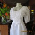 Beautiful classic white wedding dress. Size 38/14. In bride satin+embroidered chiffon. New condition