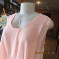 Amazing light coral Free Falling slip over sheer polyester dress. Size 40/16 best fit by JOYFUL.
