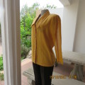 Fabulous mustard colour button down top by MERIEN HALL size 40/16.Sheer long sleeves.Buttons at back