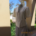 Smart cropped light cream short sleeve button down 100% polyester size 40/16 jacket.New condition.