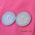 Two SA copper pennies 1933 in VF condition....see scans. Price for both.