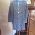 Pretty grey lace knit long top for girl 11 to 12 yr old. By RT.Short button down opening on front.