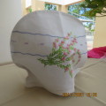 Beautiful hand embroidered cover for tea kettle in linen. Size cm x 24cm. As new.