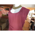 Fabulous maroon COTTON ON size 34/10 top longer at back.Scooped neckline.Luxury poly.As new