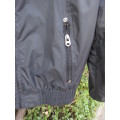 Men`s black SIR-J long sleeve zip up jacket size Medium.Nylon outer,polyester inner.High collar.