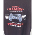 Handsome black 100% cotton short sleeve T Shirt for boy 9 to 10 yrs old. Video games Logo.As new.