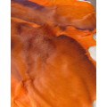Stunning real Springbuck skin 106cm x 68cm in orange. Luxury soft feel.For display over couch/table.